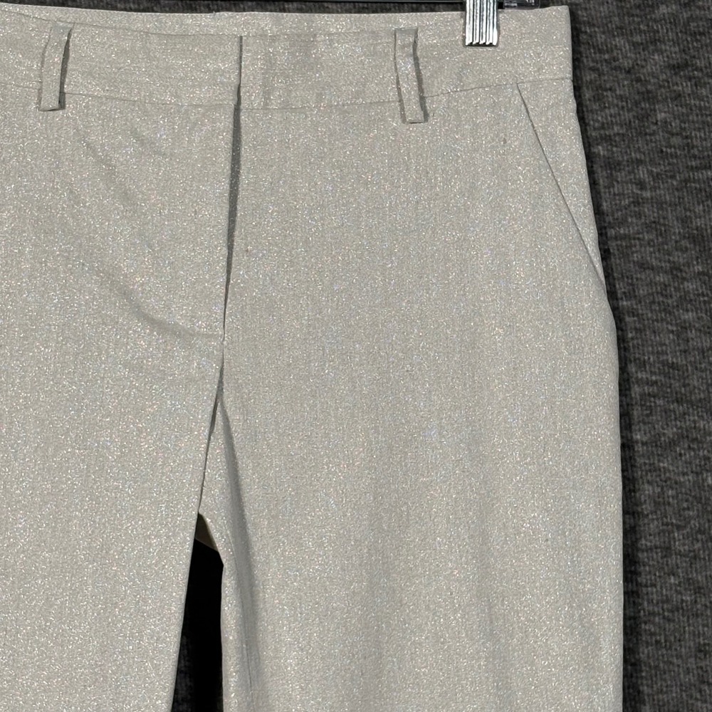 L'Autre Chose Metallic Silver Shimmer Flare Pants Womens US 4 IT 40 - Picture 2 of 15
